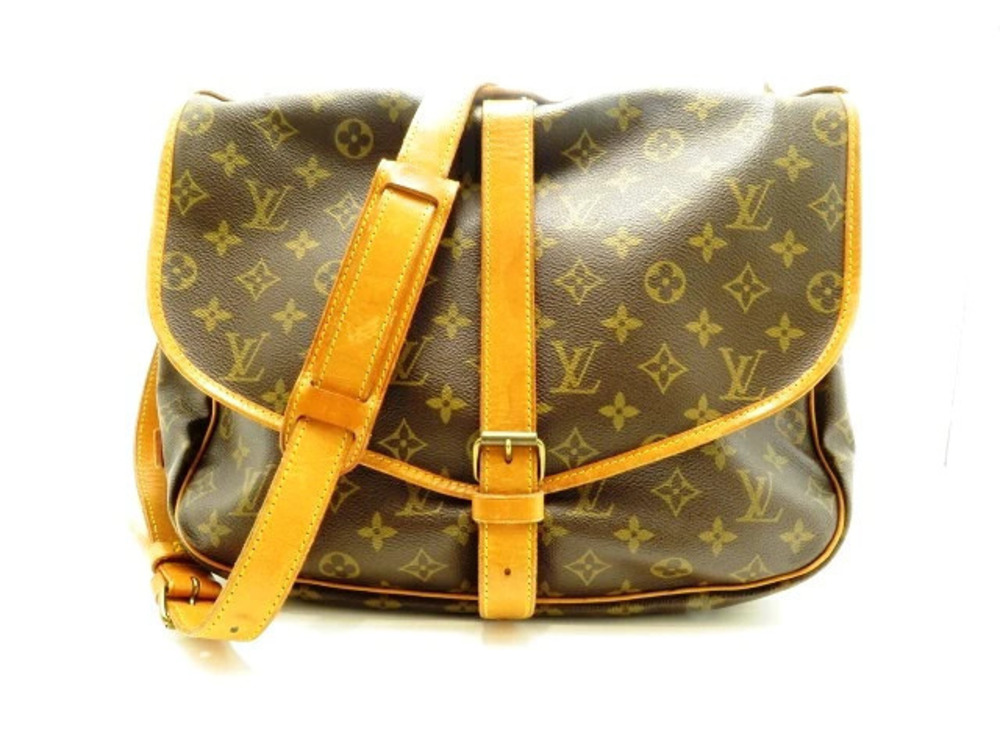 Louis Vuitton Shoulder Bag Monogram Saumur Brown